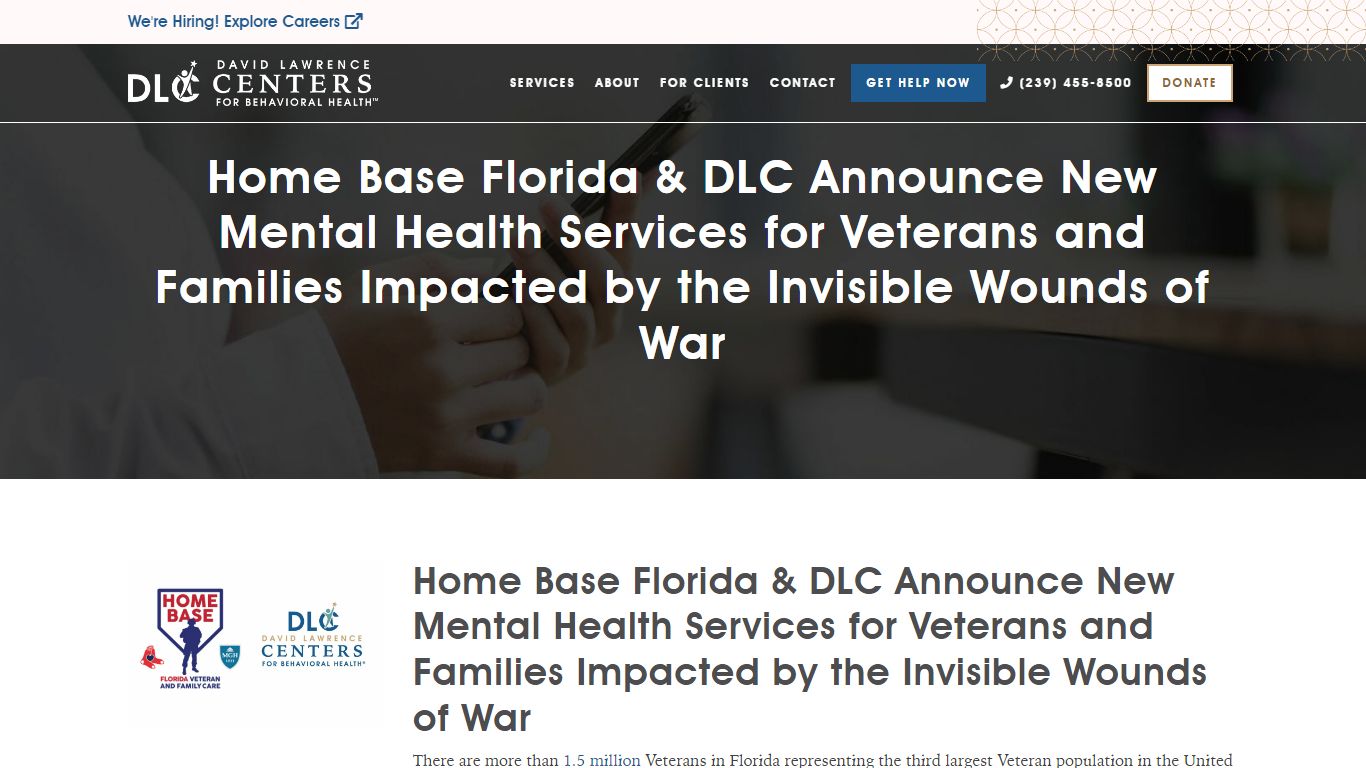 Home Base Florida & DLC Announce New Mental Health Services for ...